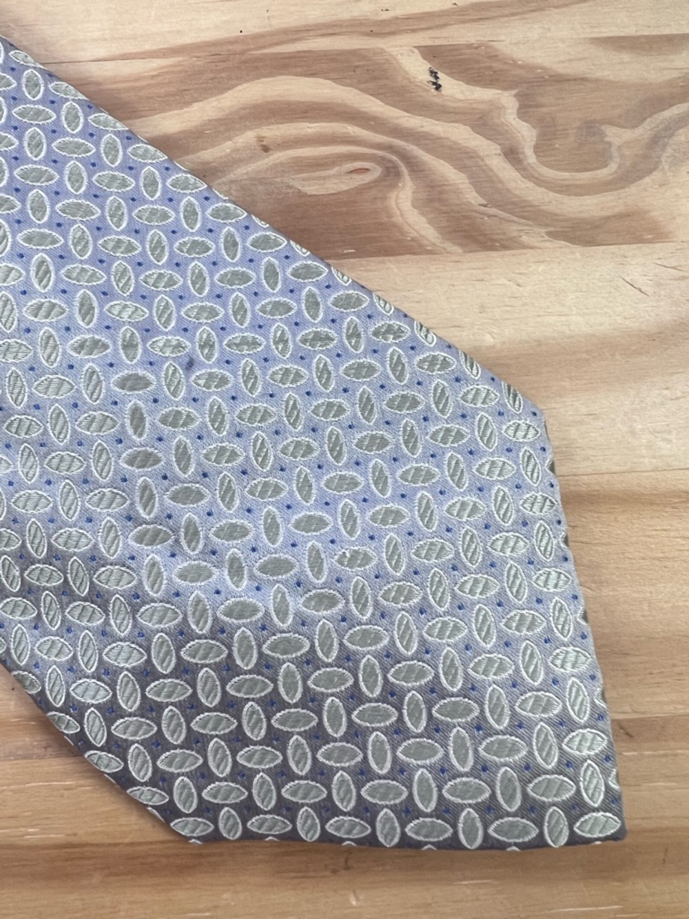*2/$10* Jones New York Silver and Sage Green Silk Tie